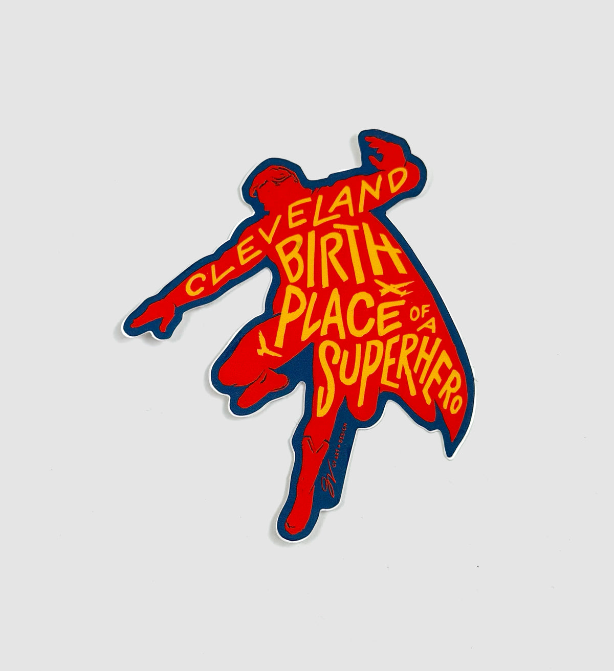 Cleveland Superhero Silhouette Sticker