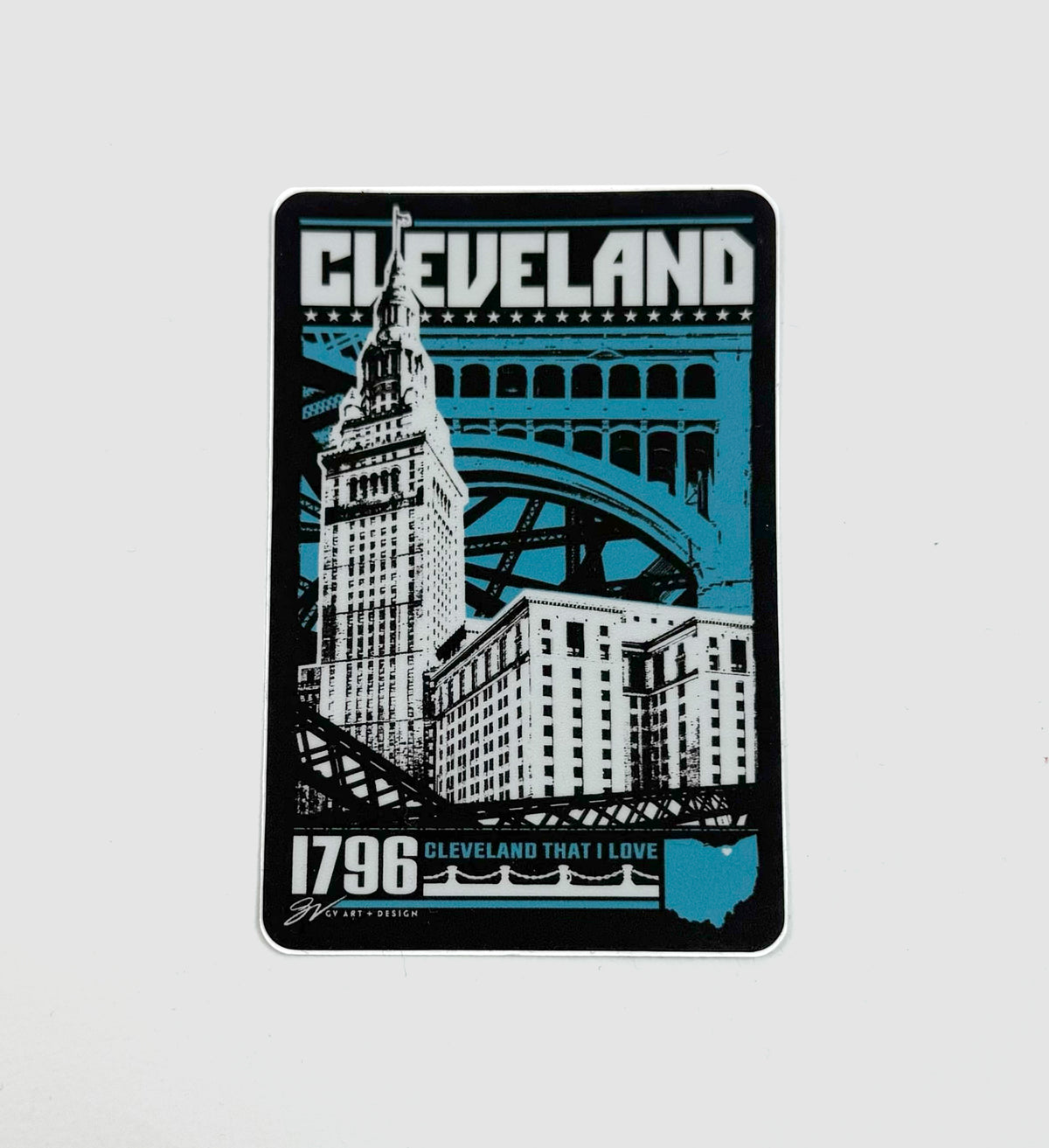 Cleveland Bold Graphic Sticker
