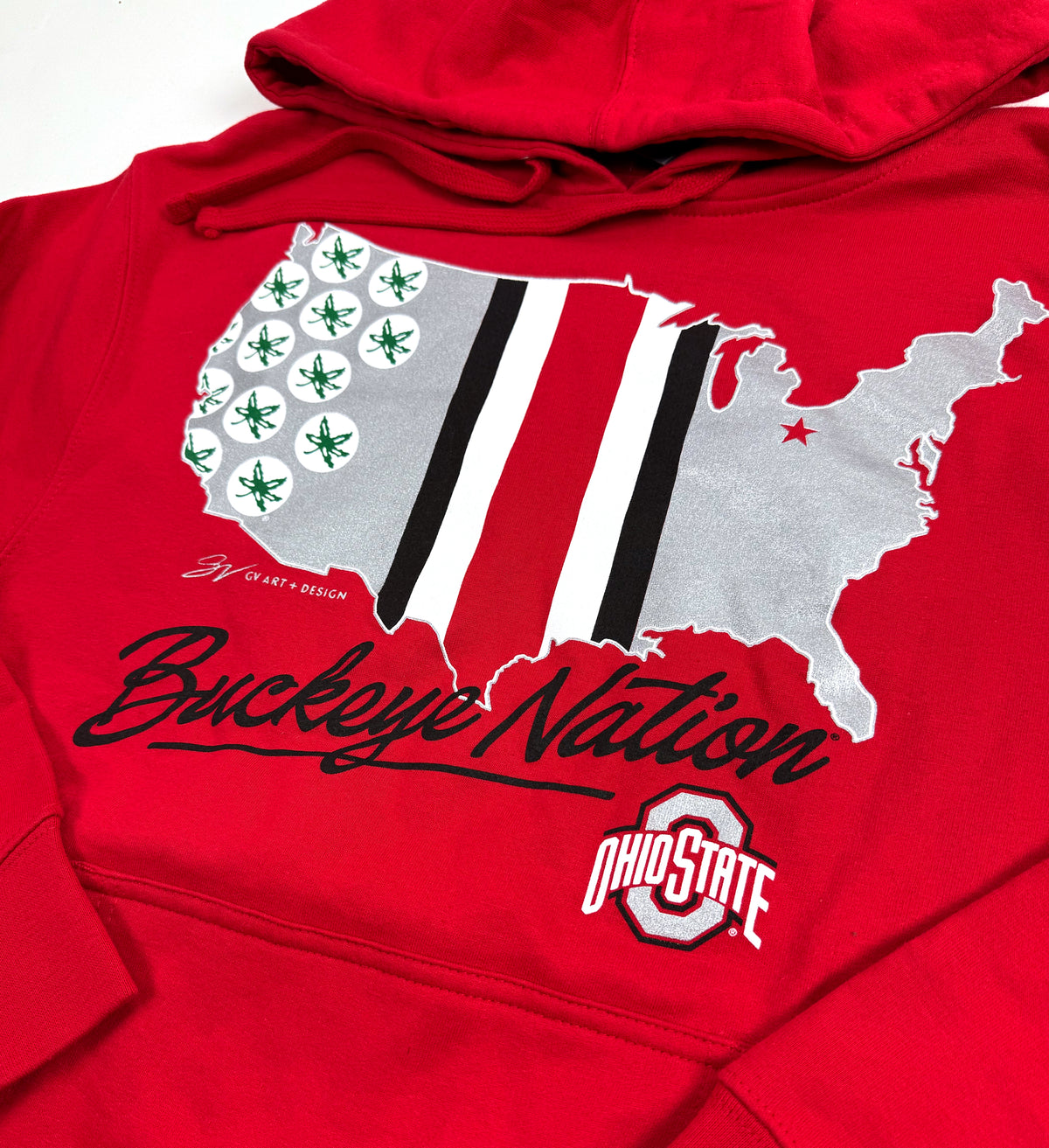 Red Ohio State Buckeye Nation Sweatshirt