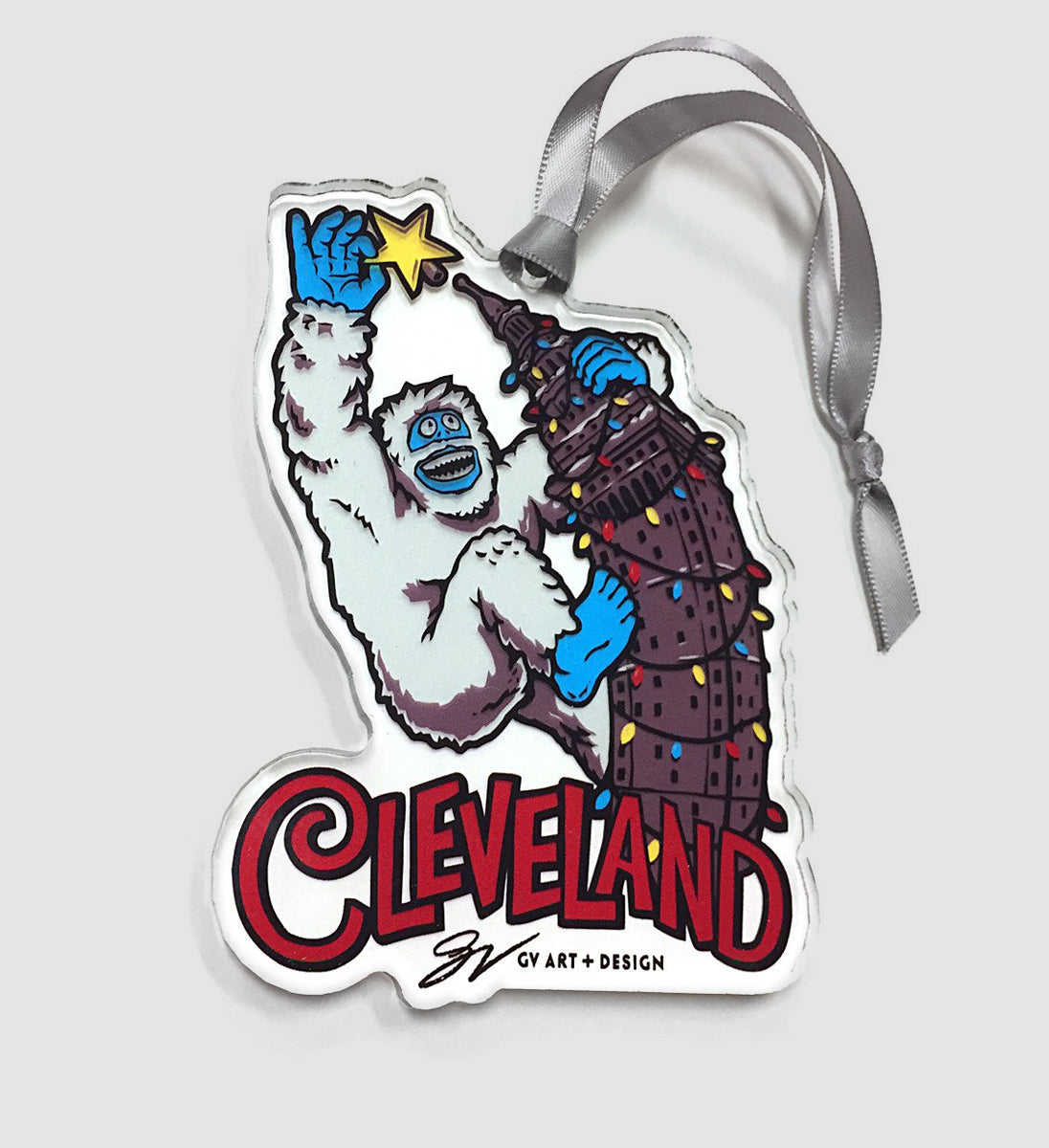 Cleveland Making your Holidays Bright Clear Ornament