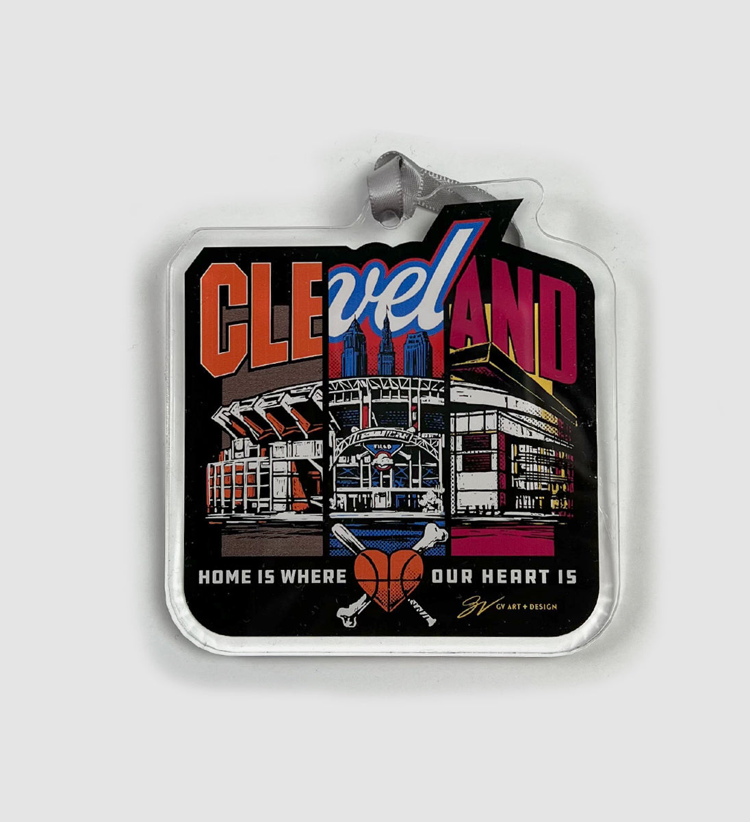 Cleveland Home Is Where Clear Ornament