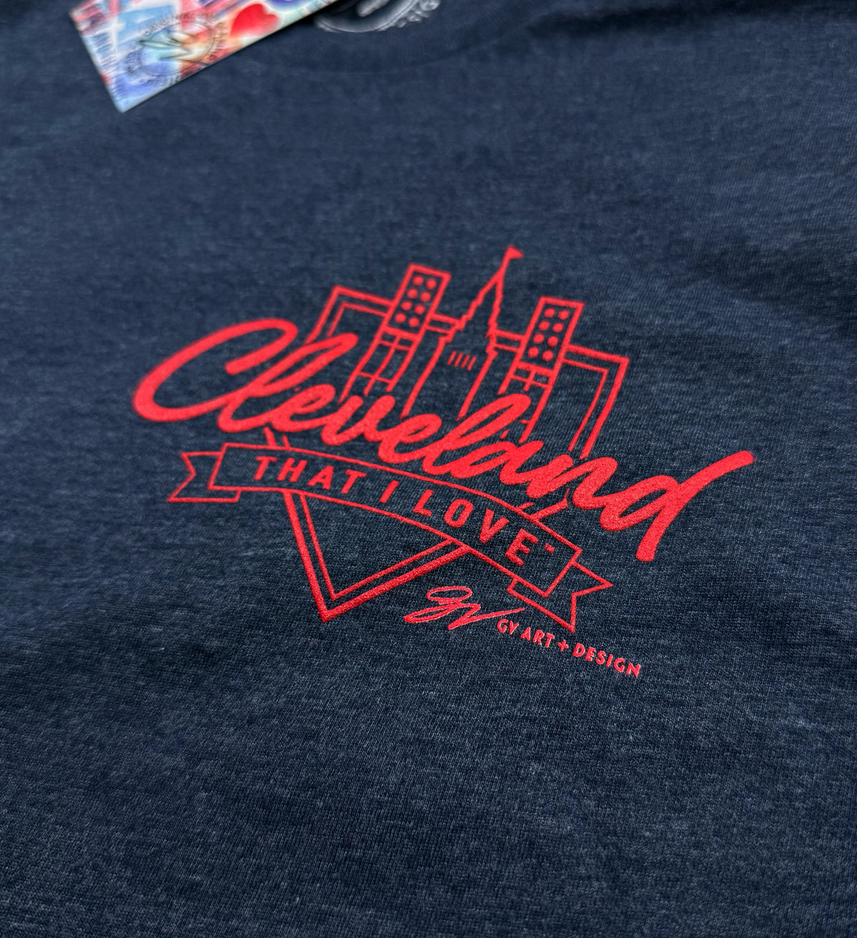 Cleveland Baseball Diamond Linework T shirt
