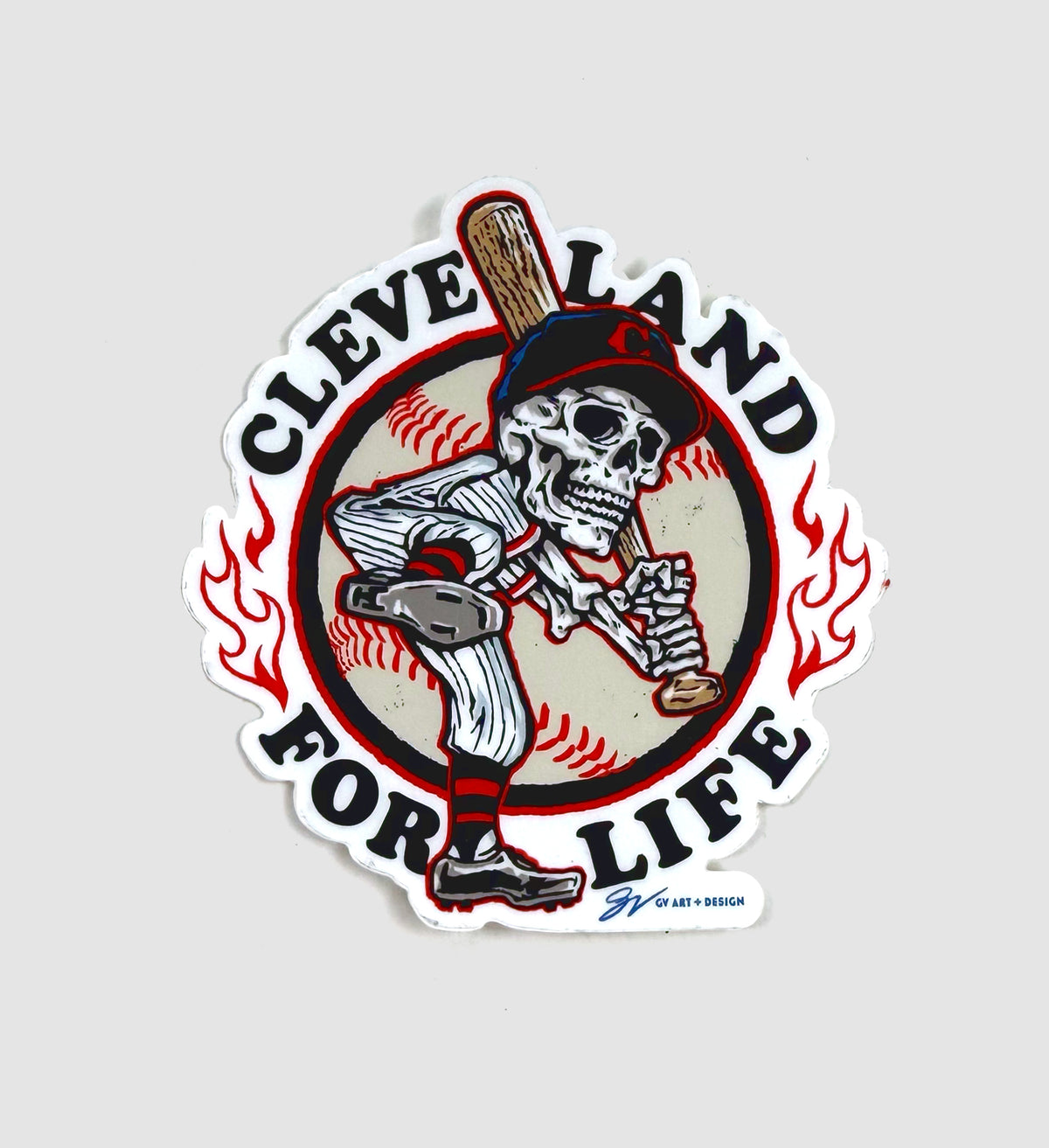 Cleveland Baseball For Life Sticker