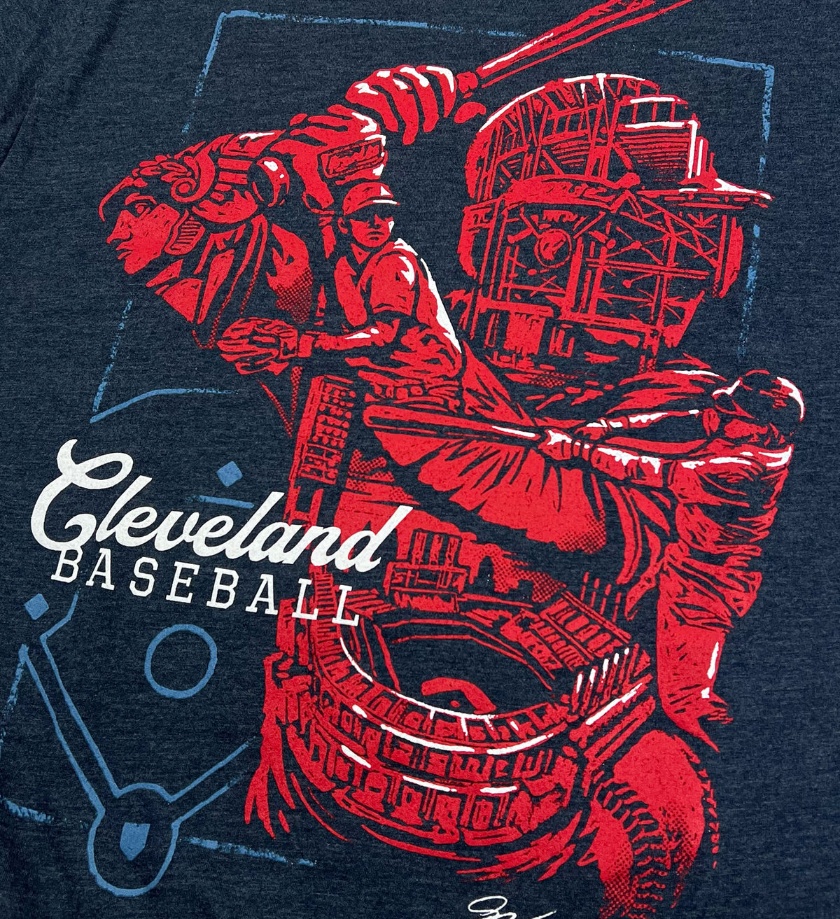 Cleveland Baseball Graphic Player T shirt