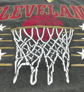 Cleveland Basketball Vintage Net Skyline T shirt