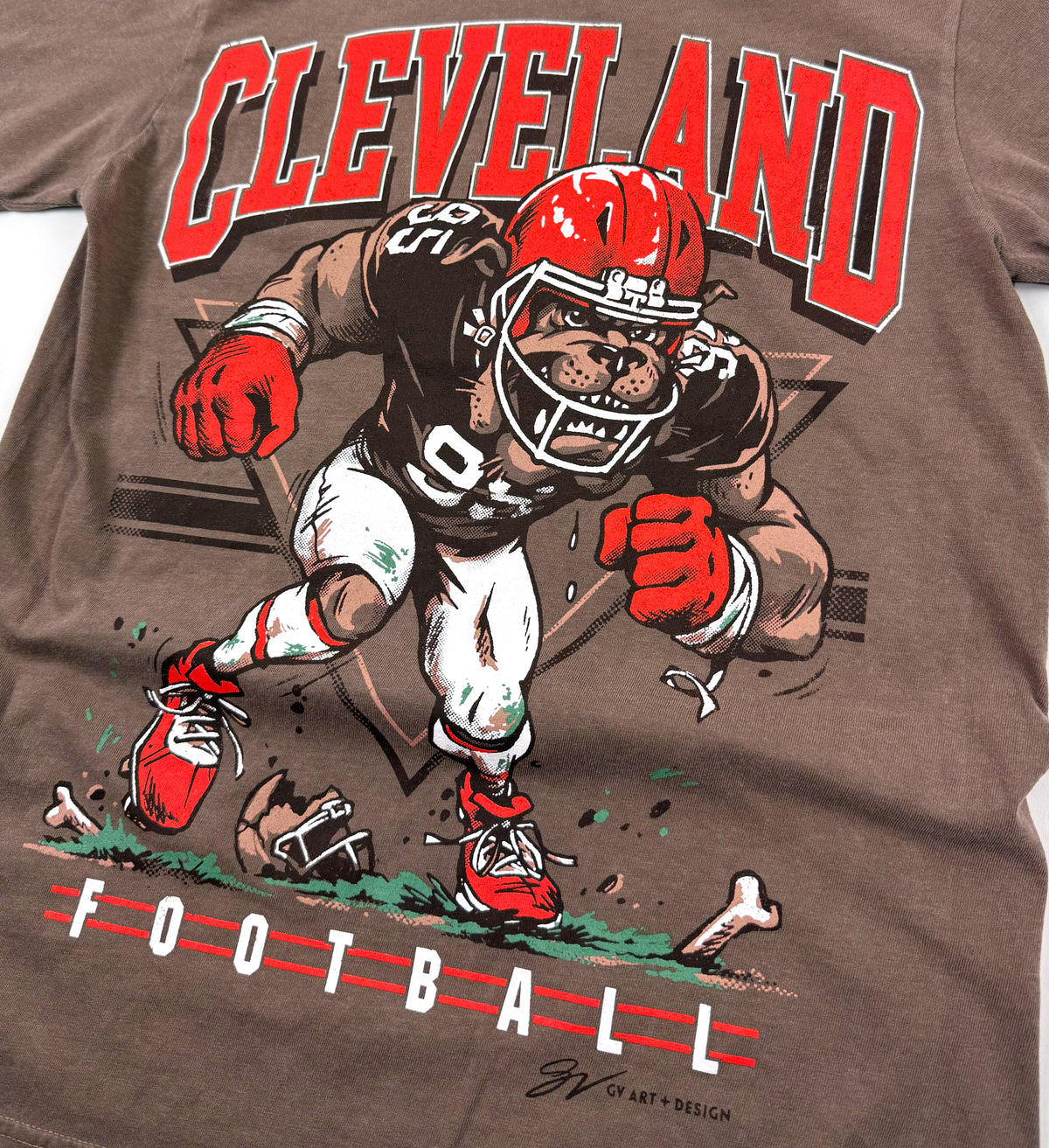 Vintage Cleveland Dawg Brown T Shirt