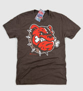 Brown Cleveland Football DAWG Logo T shirt