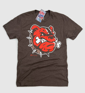 Brown Cleveland Football DAWG Logo T shirt