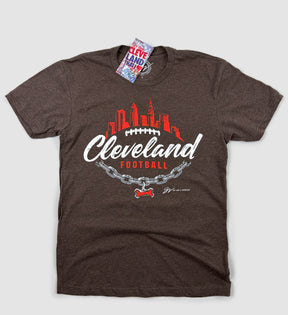 Cleveland Script Skyline Chain T shirt