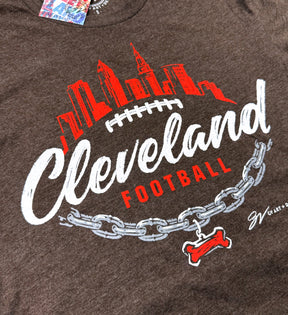 Cleveland Script Skyline Chain T shirt