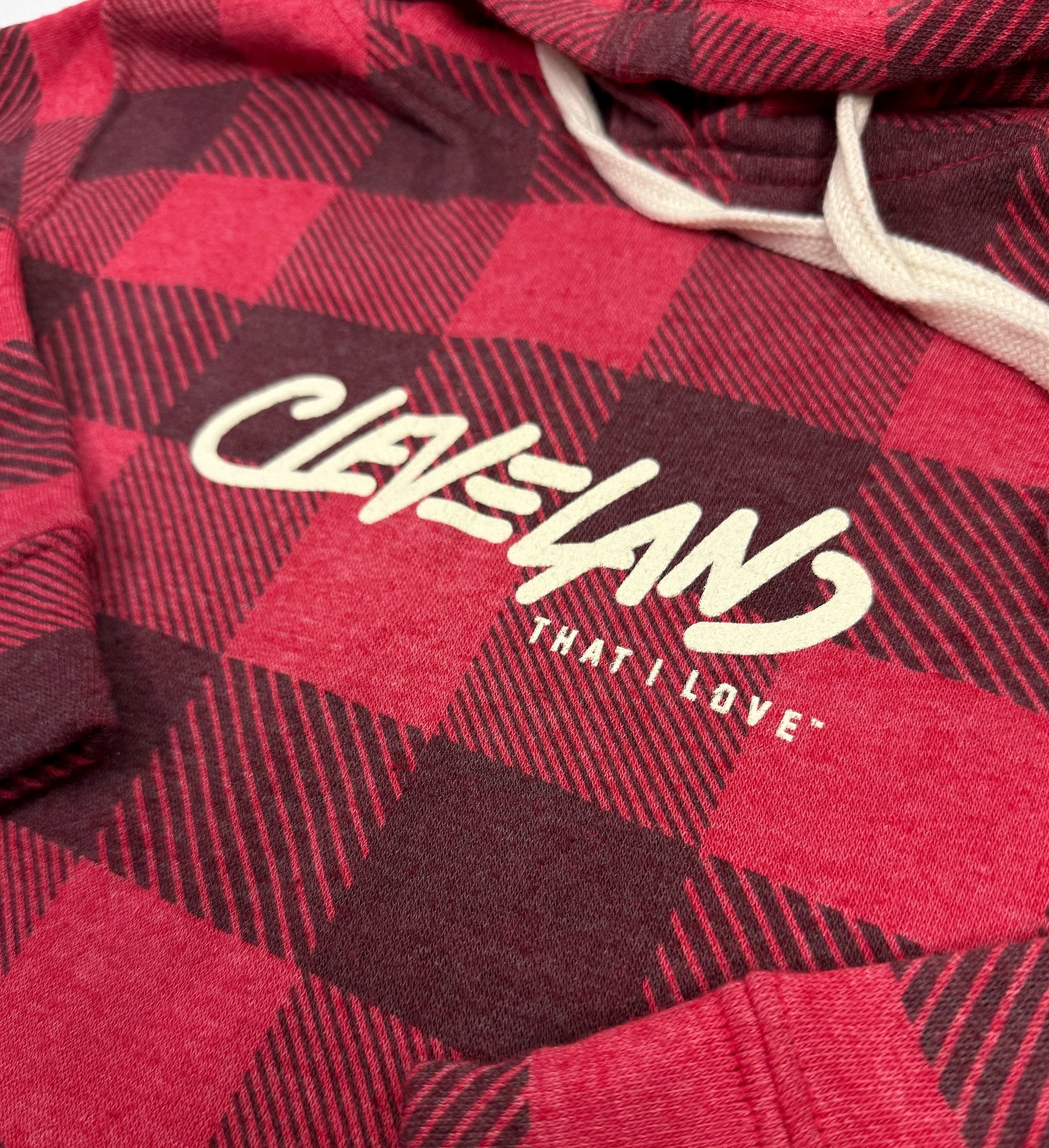 Cleveland Script Marker Plaid Hooded Sweatshirt