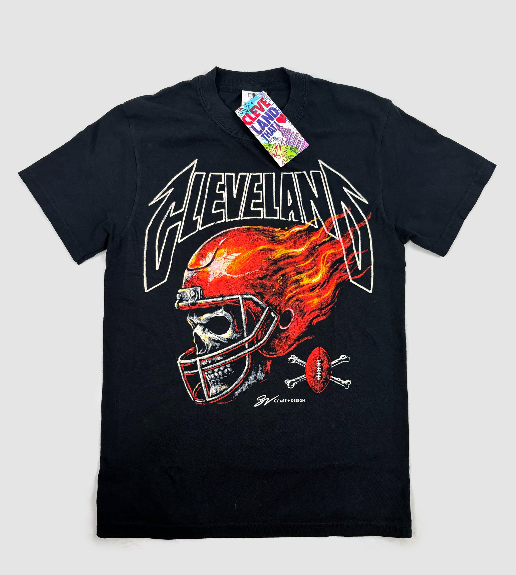 Skull Flames Helmet TShirt