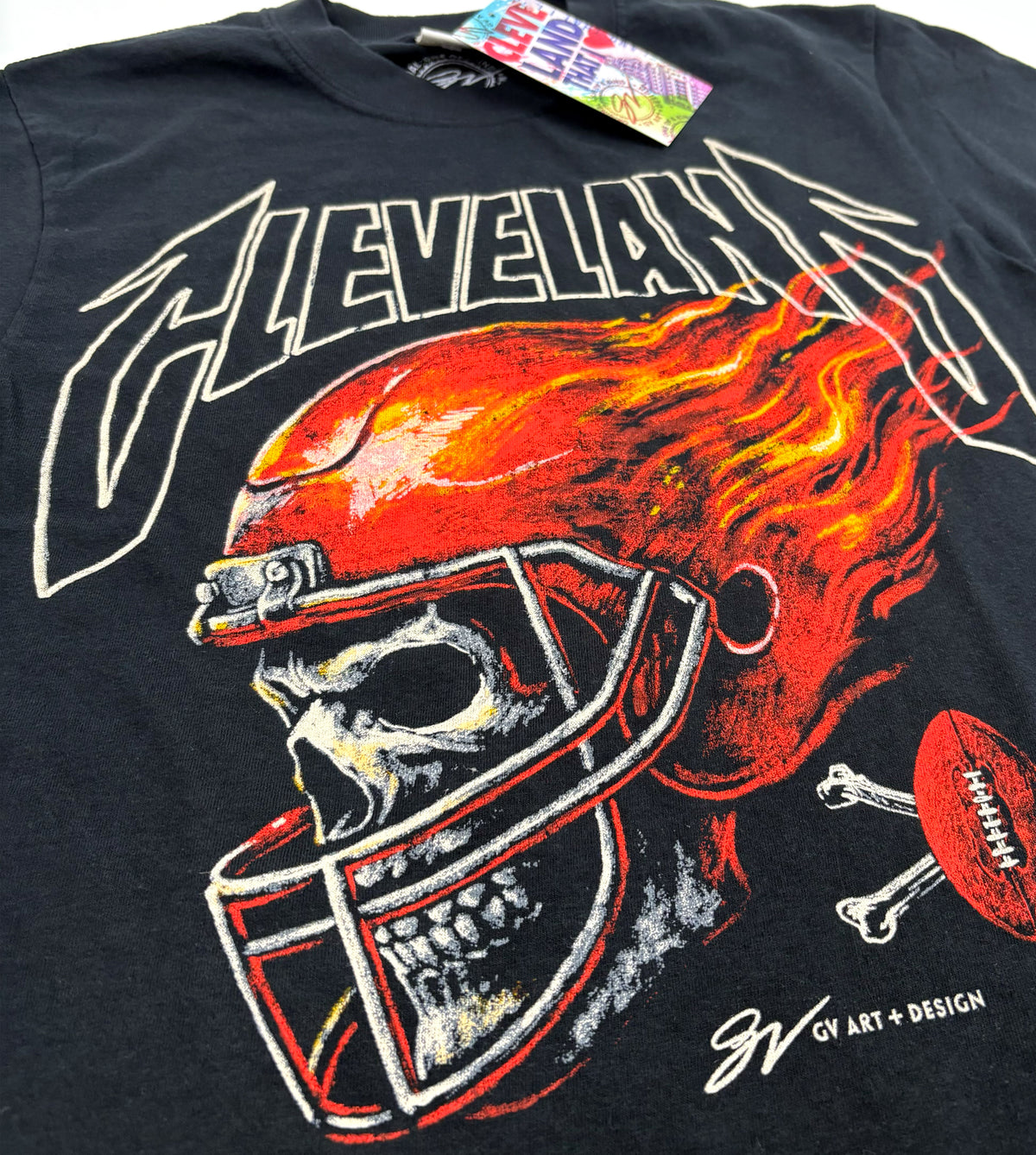 Skull Flames Helmet TShirt