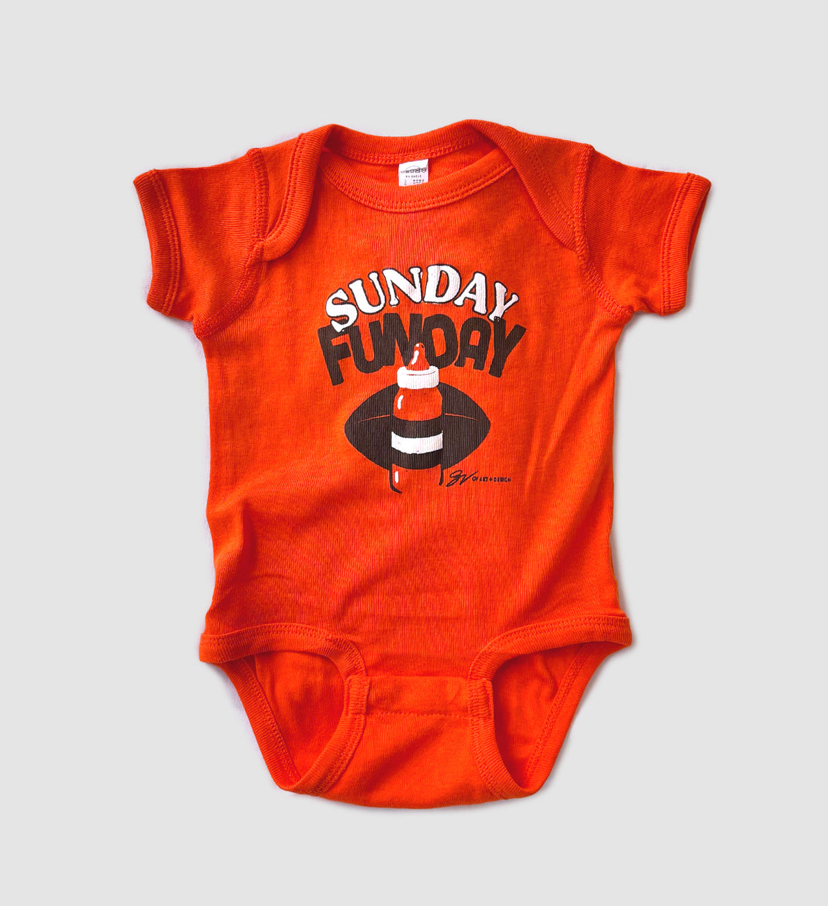Sunday Funday Orange Onesie