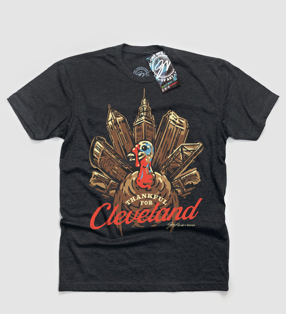 Thankful For Cleveland Turkey T shirt