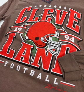 Brown Football Vintage Long Sleeve