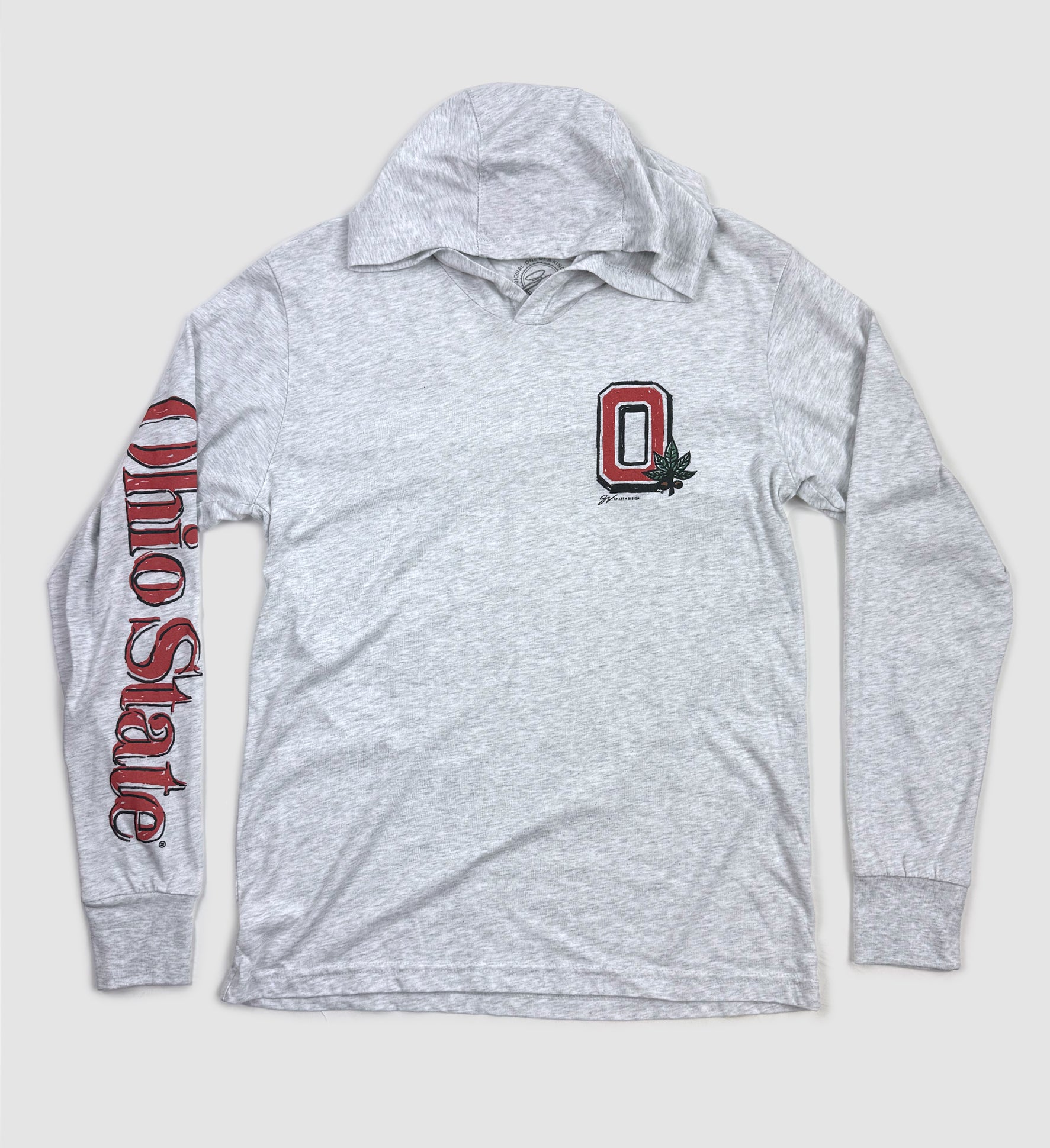 Heritage Block O Long Sleeve Hooded TShirt