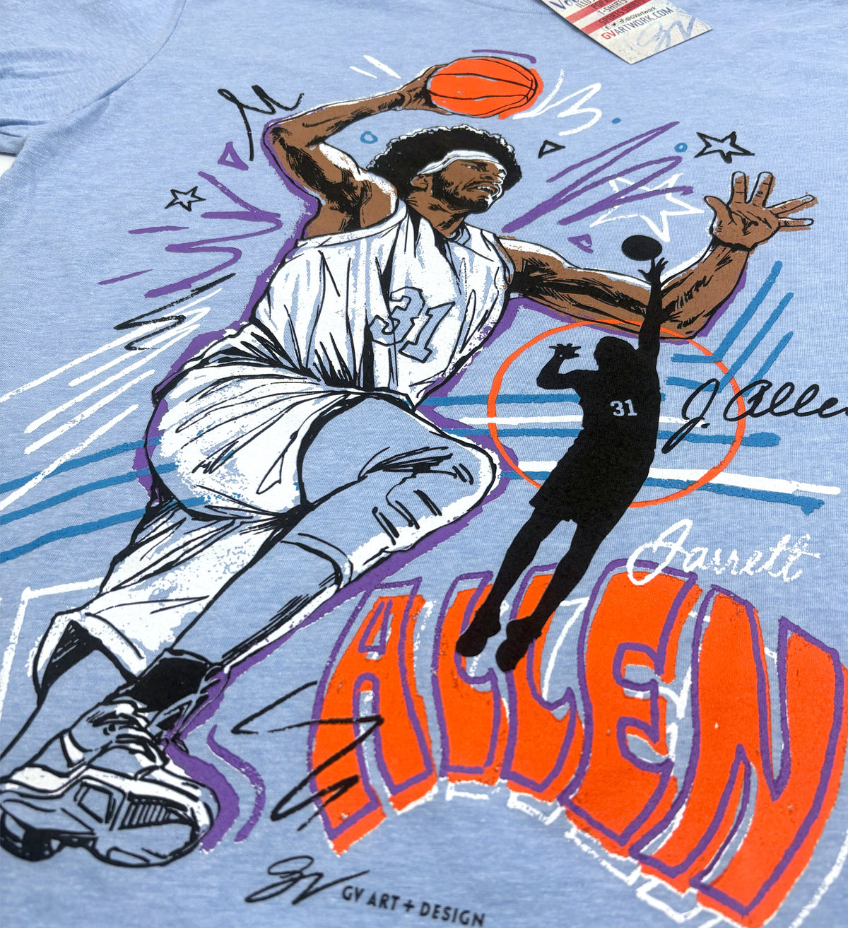 Jarrett Allen Sketch T Shirt