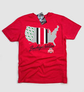 Red Ohio State Buckeye Nation Tshirt