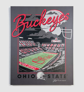 Ohio State Buckeyes Night Scene Canvas Print