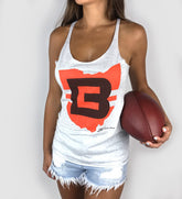 Women's Cleveland Football CB Racerback Tank