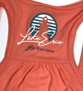 Womens Coral Lake Erie Racerback Tank