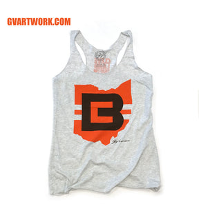 Women's Cleveland Football CB Racerback Tank